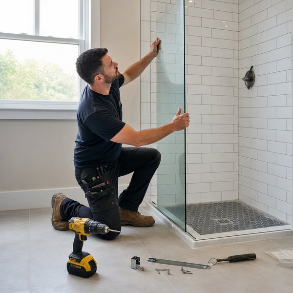 Glass Enclosure Fitting, Fixtures, and Final Seal – Shower Remodel